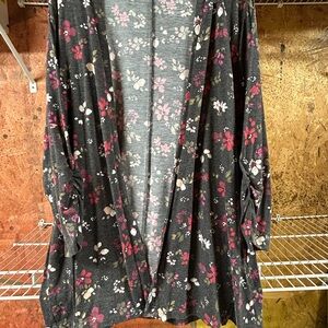 Floral Open Cardigan